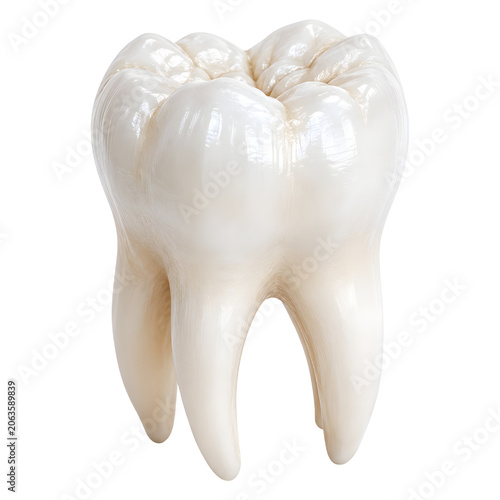 Human molar tooth isolated on trandparent background.