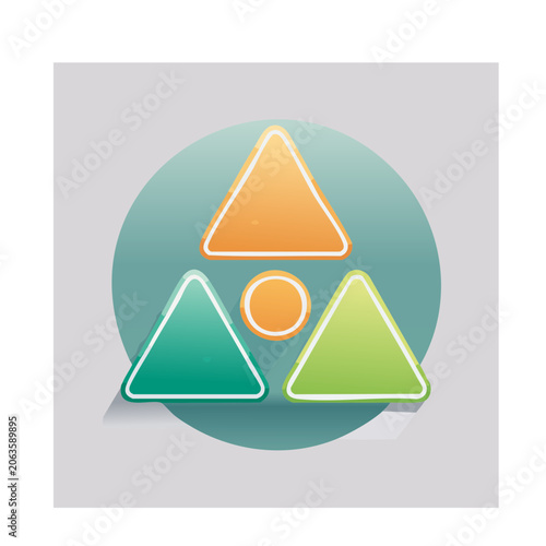 Colorful Geometric Shapes in Flat Design