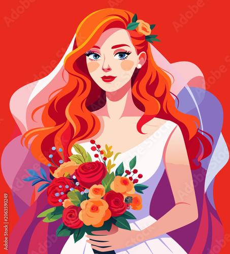 girl with flowers