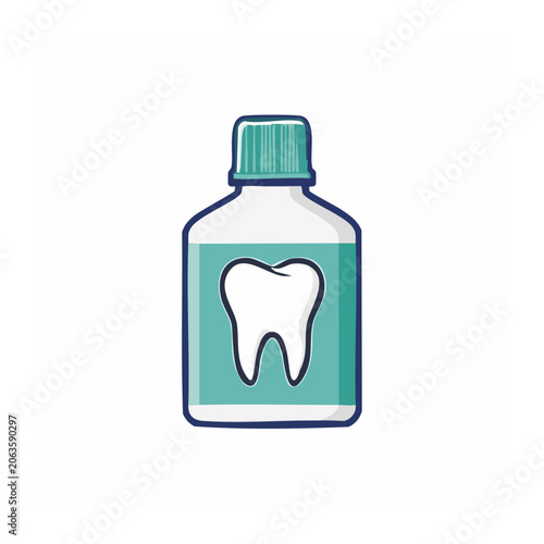 Flat design water bottle icon teal