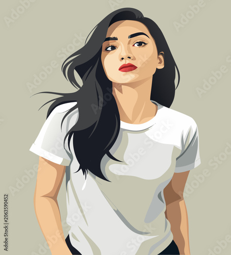 girl with long hair