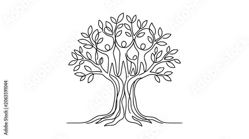 Photos Family Tree Line Art