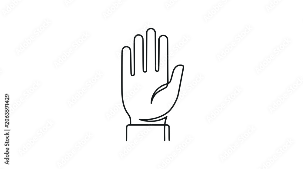 Obraz premium Open hand gesture, stop sign