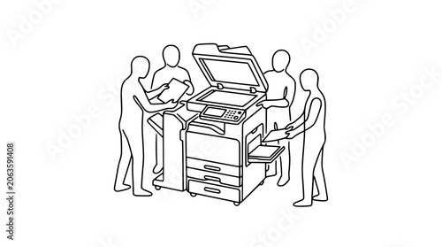 Photography Office teamwork copying documents