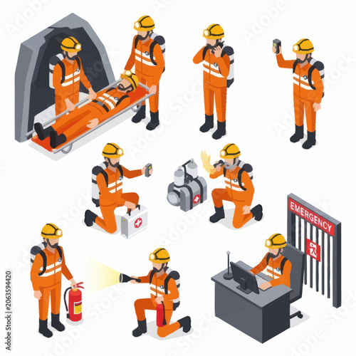 Emergency Rescue Team Responding to Various Situations.