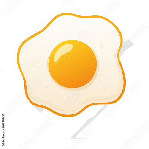 Flat design orange slice isolated