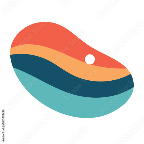 Flat design progress circle with gradient segments