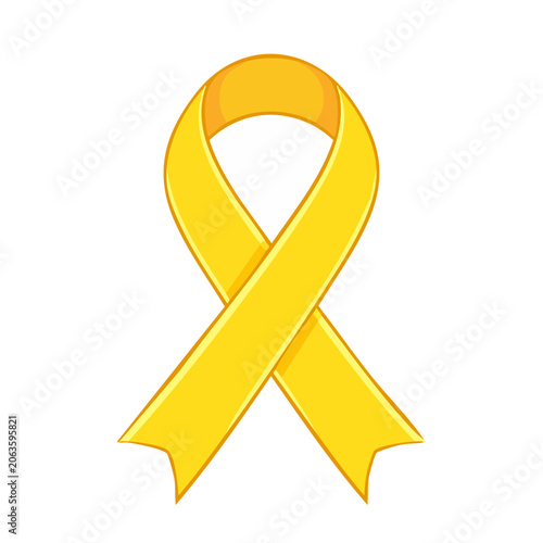 Yellow heart symbol flat design