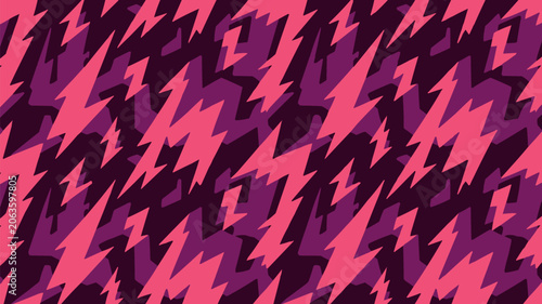 Vibrant pink and purple lightning bolt pattern for modern design projects