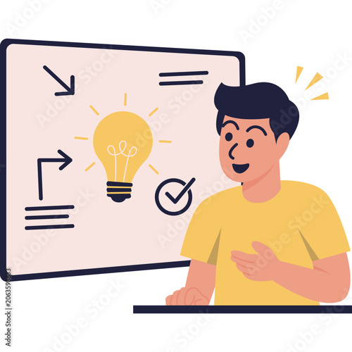Handrawn People Work Illustration