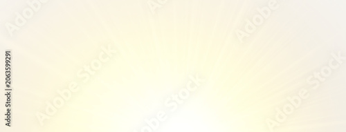 Cuadro en lienzo Abstract white background with sunrise and soft golden sun rays glowing from bel