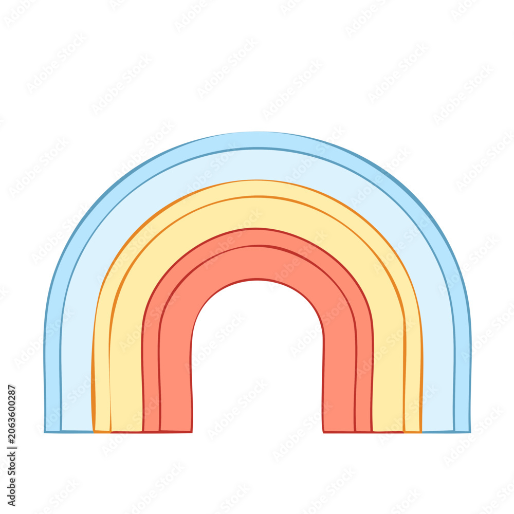 Fototapeta premium Colorful rainbow arch illustration