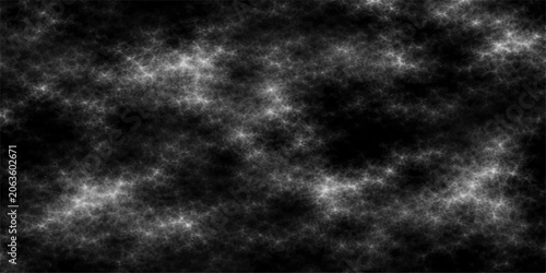 Quadro su tela An abstract fractal pattern with intricate, branching structures in shades of grey and white, resembling cosmic nebulae or interconnected neural networks