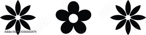 Flower Icons Collection in Filled Floral Styles