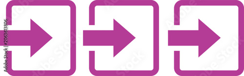 Login and Sign In Arrow Icons in Purple Outline Styles