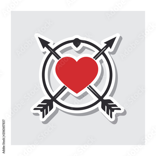 Heart and Arrows Target Icon