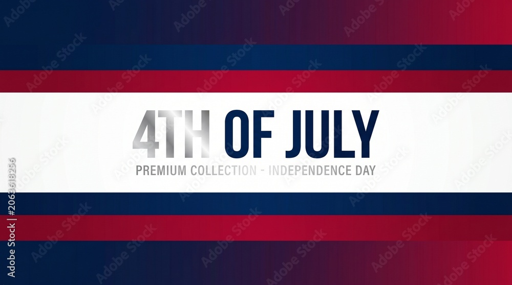 Fototapeta premium 4th of july premium collection independence day banner