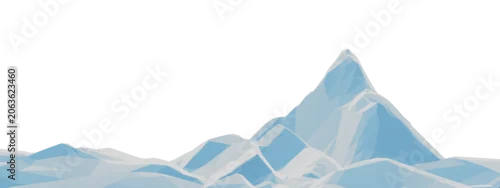 Panel kuchenny z motywem Low poly ice mountain landscape