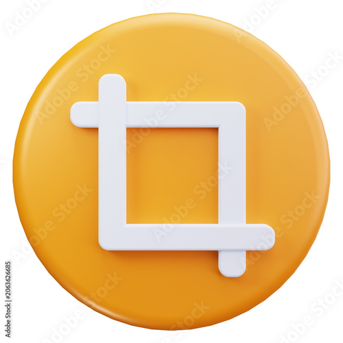 Crop Tool 3D Illustrations