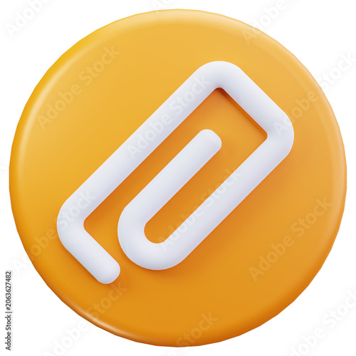 Attachment Clip 3D Illustrations