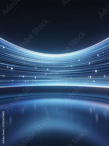 Blue light background screen, technology light background
