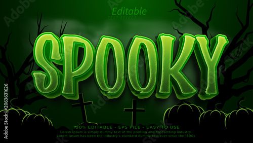 Spooky editbale text effect