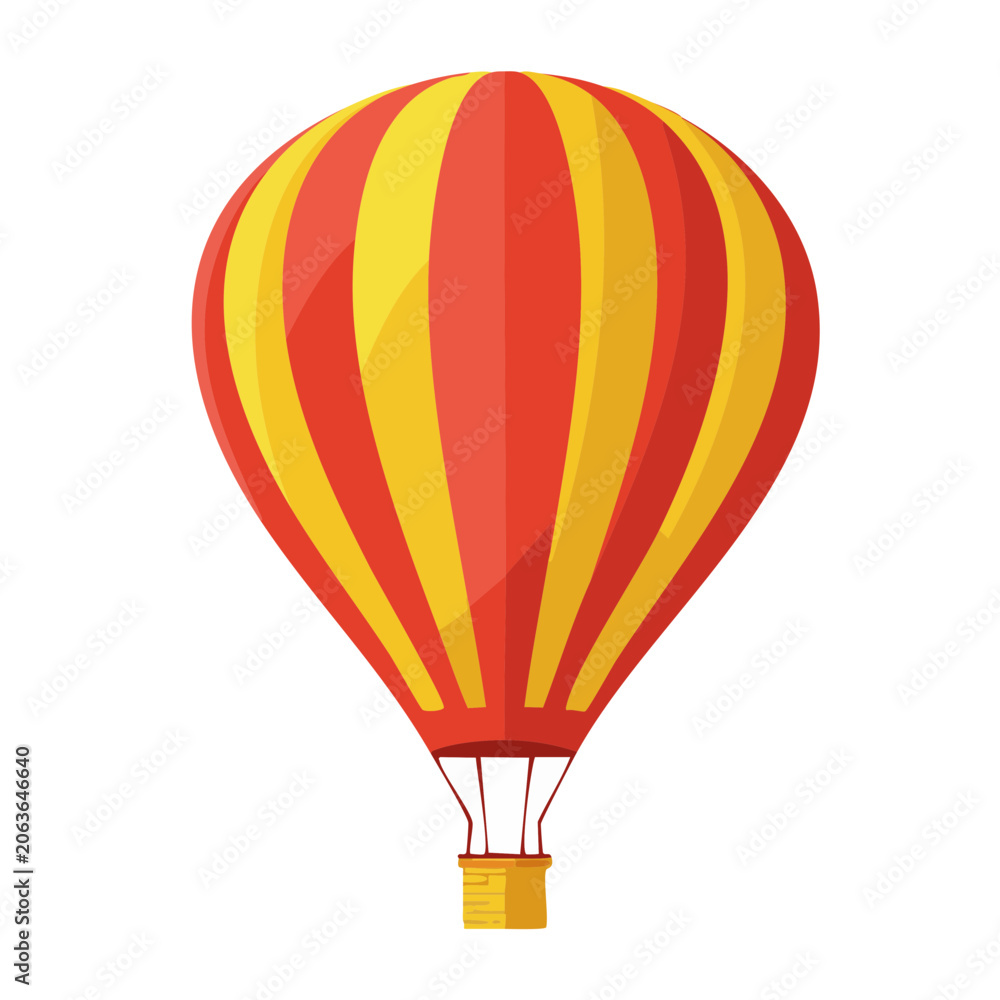 Naklejka premium Minimalist 3D hot air balloon