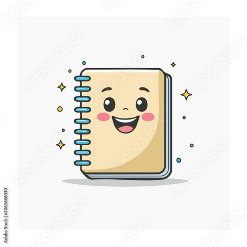 Yellow smartphone with smiling emoji face