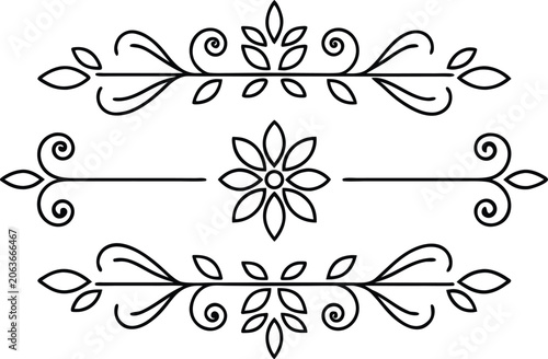 Small Ornamental Elements Collection. Decorative Page Ornament Design Set. Elegant Ornamental Decoration Elements. Vintage Page Decoration Collection. Decorative Flourish Element Set. Ornamental Page