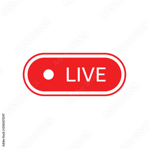 Live streaming play button logo icon