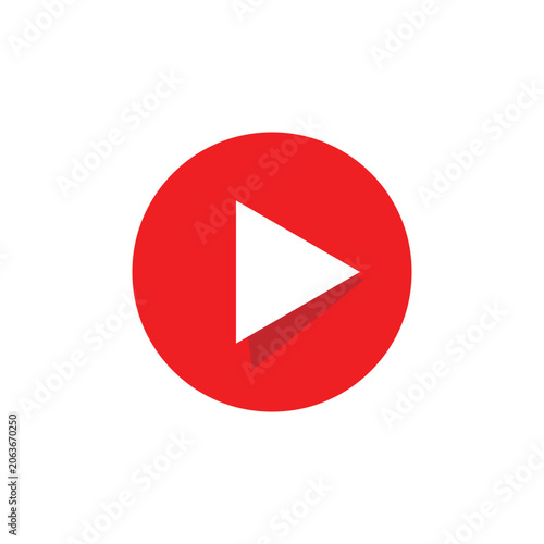 Live streaming play button logo icon