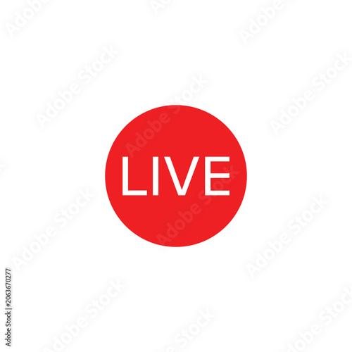 Live streaming play button logo icon