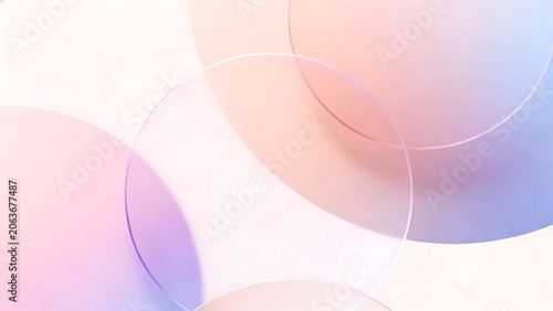 Abstract overlapping translucent circles