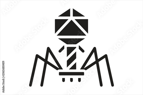 Photos Ankh symbol black silhouette on a white background