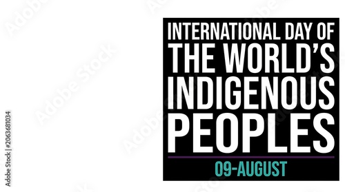 International day of the worlds indigenous peoples celebration typography banner
