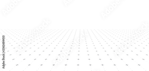 Obraz na płótnie White Perspective Grid Background with Gray Square Lines for Technology and Blue