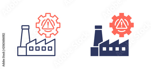 Foto Operational Risk Line Glyph dual color style collection