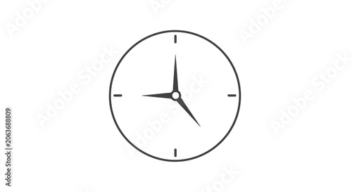 Simple Analog Wall Clock Face.