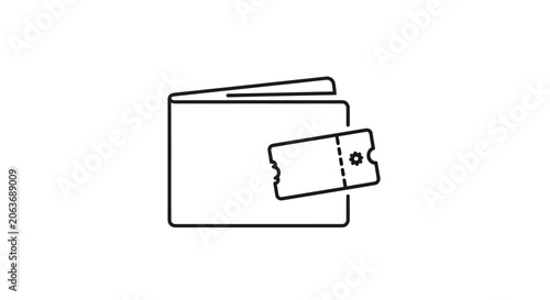 Wallet with ticket sticking out.