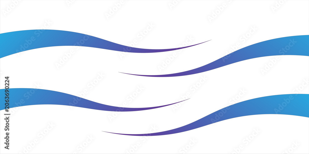 Obraz premium Abstract blue and purple flowing wave lines on a light background. Modern curved design suitable for banners, presentations, branding, posters, and creative graphic projects.