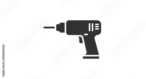 Tableau sur toile Black cordless power drill tool.