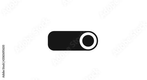 Black and white toggle switch button.