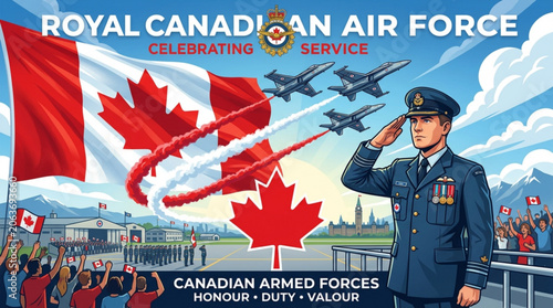 Tableau sur toile Royal canadian air force celebrates service with salute