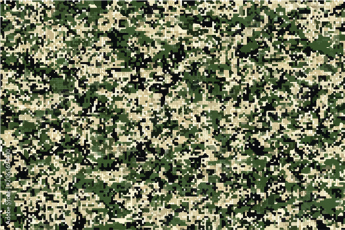 Photography Camouflage pattern with muted green and gray tones, designed for military or special forces uniforms