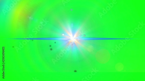 Green screen video with lens flares