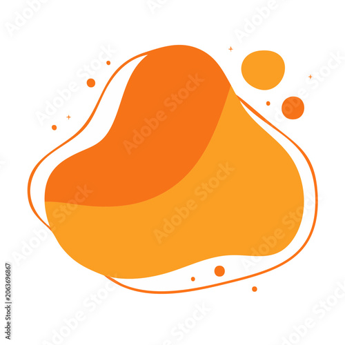 Flat design orange slices isolated vector