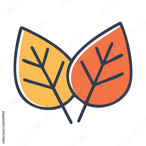 Abstract orange and yellow flower vector icon