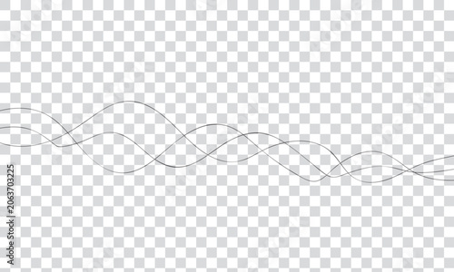 Flowing Intersecting Wavy Line Abstract Divider with Minimalist Decorative Design Element Abstract Minimalist Wavy Lines with Intersecting Flow for Modern Decorative Divider