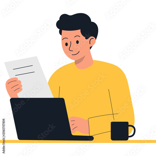 Handrawn People Work Illustration