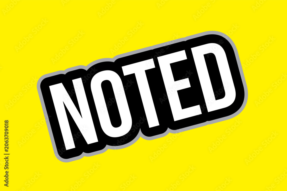 Obraz premium NOTED text effect vector design element